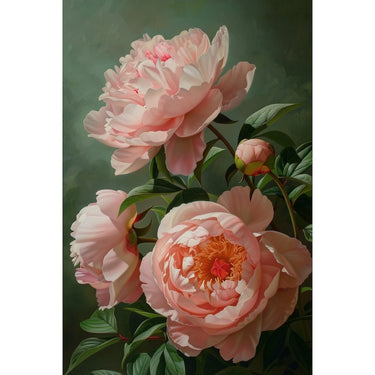 Canvas of Peonies